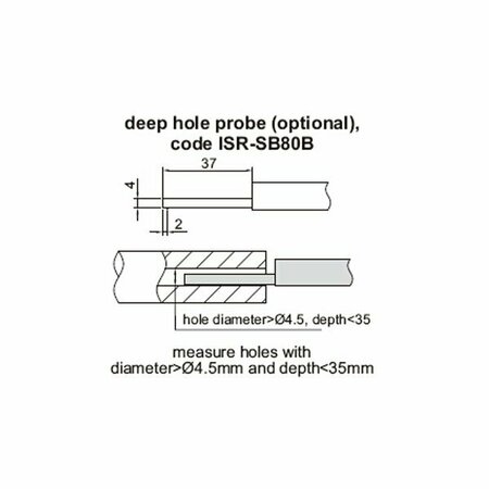 INSIZE Deep Hole Probe ISR-SB80B